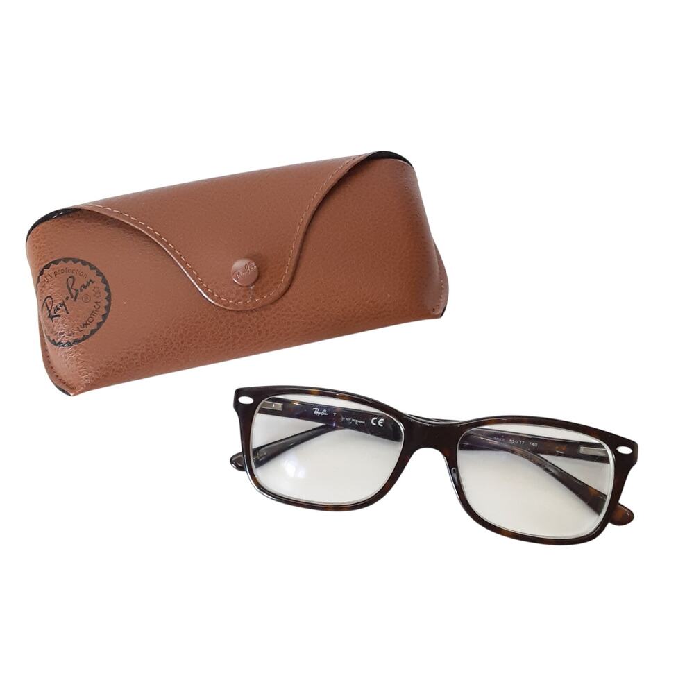 Ray Ban Tortoise Shell Eyeglasses RB 5228 Optics Rectangle Frames ONLY - Picture 16 of 16